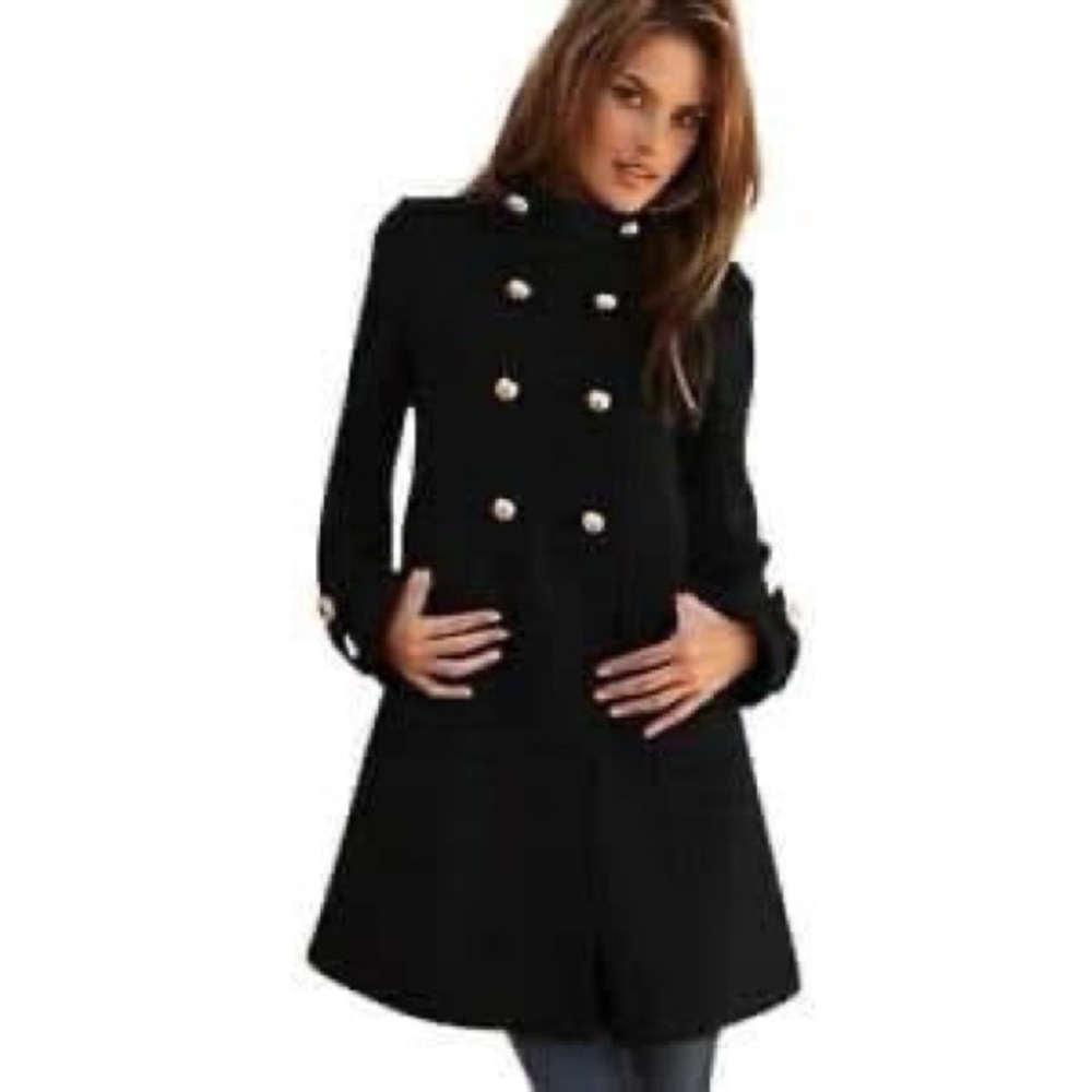 Victoria Secret Via Black Wool Peacoat